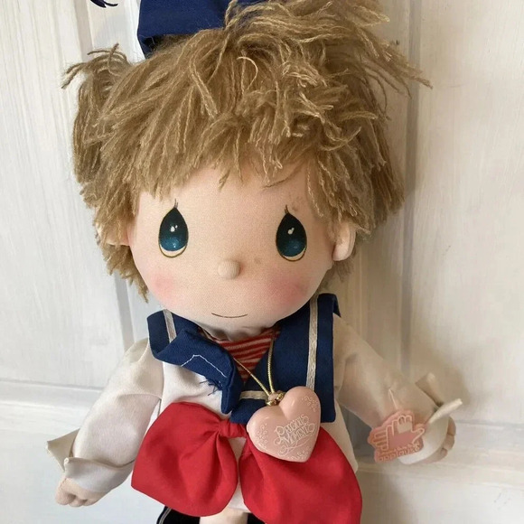 Vintage Precious Moments Timmy 1986 Sailor Doll Applause 4580 Heart Pendant - Picture 4 of 9